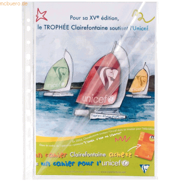 10 x Exacompta Prospekthüllen A4 PP 60my glasklar oben u. seitlich off 10 x Exacompta Prospekthüllen A4 PP 60my glasklar oben u. seitlich off von Exacompta