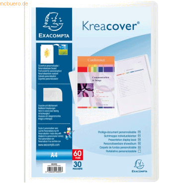 12 x Exacompta Sichtbuch Kreacover A4 30 Hüllen weiß 12 x Exacompta Sichtbuch Kreacover A4 30 Hüllen weiß von Exacompta