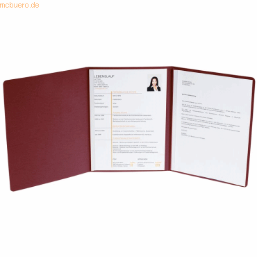 5 x Exacompta Bewerbungsmappe 3-teilig 2 Klemmen Leinenstruktur bordea 5 x Exacompta Bewerbungsmappe 3-teilig 2 Klemmen Leinenstruktur bordea von Exacompta