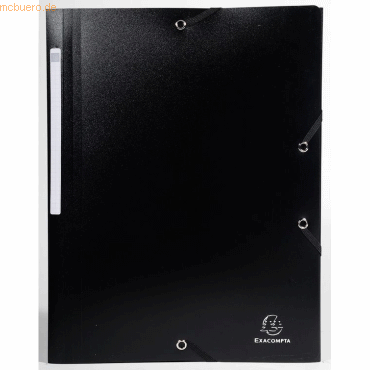 50 x Exacompta Eckspannmappe A4 PP 500my schwarz von Exacompta