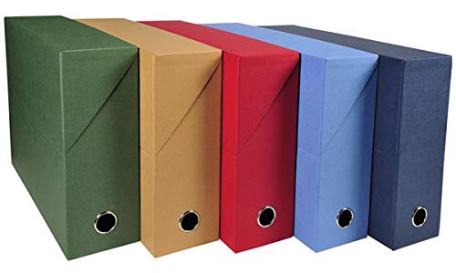EXACOMPTA Archivbox, Karton, 90 mm, farbig sortiert, Sie erhalten 5 Stück von Exacompta