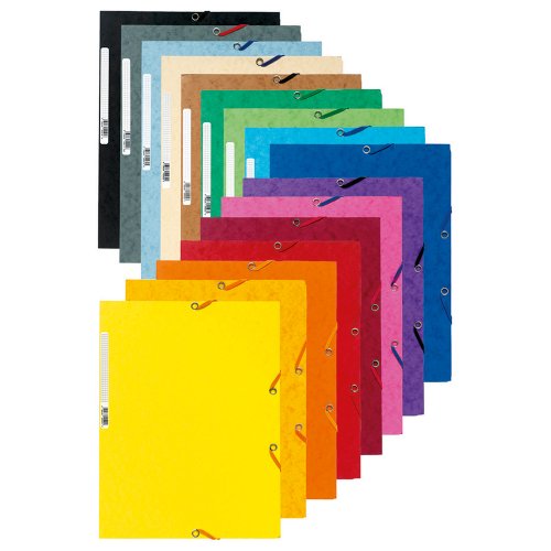EXACOMPTA Eckspannermappe, DIN A4, Karton, farbig sortiert EXACOMPTA Eckspannermappe, DIN A4, Karton, farbig sortiert von Exacompta