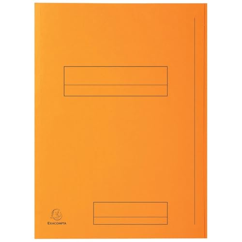 Exacompta - Ref 335007E Super 210 Schnellhefter mit 2 Klappen, 240 x 320 mm, geeignet für A4-Dokumente, 210 g/m², vorgedruckt, Orange, 50 Stück Exacompta - Ref 335007E Super 210 Schnellhefter mit 2 Klappen, 240 x 320 mm, geeignet für A4-Dokumente, 210 g/m², vorgedruckt, Orange, 50 Stück von Exacompta