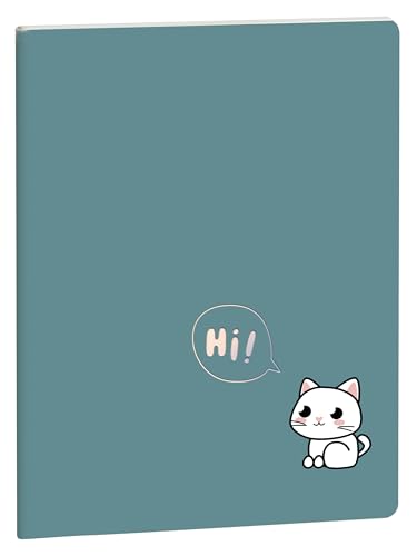 Exacompta - Ref. 2105033E – 1 Notizbuch Cute Friends liniert Katze 15 x 21 cm – Katzenmotiv von Exacompta