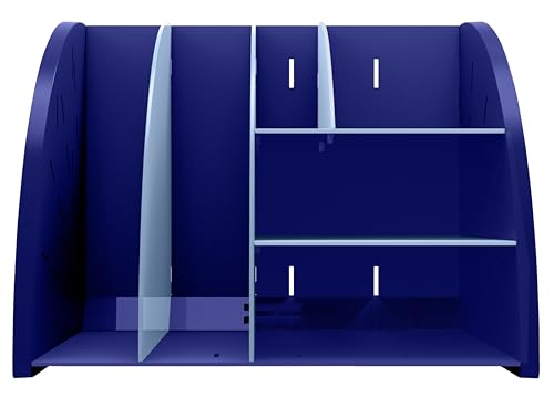 EXACOMPTA - Ref. 394202D – 1 Schreibtisch-Organizer, Organizer Bee Blue, multifunktionales Schreibtisch-Zubehör, 6 Fächer, A4, A5, A6, vertikal/liegend – Maße 36 x B 29,5 x H 6 cm, Marineblau / EXACOMPTA - Ref. 394202D – 1 Schreibtisch-Organizer, Organizer Bee Blue, multifunktionales Schreibtisch-Zubehör, 6 Fächer, A4, A5, A6, vertikal/liegend – Maße 36 x B 29,5 x H 6 cm, Marineblau / von Exacompta