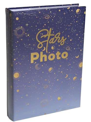 EXACOMPTA - Ref. 62113E – Karton mit 2 Fotoalben mit Hüllen Moon – 300 Fotos 10 x 15 cm – 100 Seiten – Format 22,5 x 32,5 cm – blauer Einband geschützt durch einen Heftschoner aus Kunststoff von Exacompta