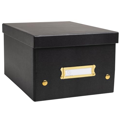 Exacompta Neo Deco 62251E Aufbewahrungsbox aus Karton, flach verpackt, einfache Montage mit Druckknöpfen, A5, 20 x 26 x 15 cm, Schwarz Exacompta Neo Deco 62251E Aufbewahrungsbox aus Karton, flach verpackt, einfache Montage mit Druckknöpfen, A5, 20 x 26 x 15 cm, Schwarz von Exacompta