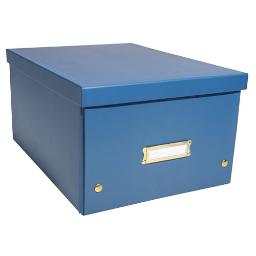 EXACOMPTA - Ref. 62352E – 1 Aufbewahrungsbox Neo Déco – aus Karton – flach verpackt – einfacher Aufbau dank Druckknöpfen – Format A4 – Maße 27 x 36 x 20 cm – Farbe Blau EXACOMPTA - Ref. 62352E – 1 Aufbewahrungsbox Neo Déco – aus Karton – flach verpackt – einfacher Aufbau dank Druckknöpfen – Format A4 – Maße 27 x 36 x 20 cm – Farbe Blau von EXACOMPTA