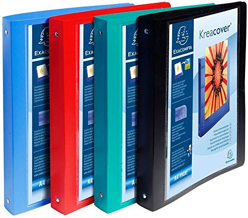 Exacompta 51229E 5er Pack Premium Kunststoff-Ringbuch KreaCover aus Kunststoff 4-O Ringe Füllhöhe 30 mm DIN A4 Plastikordner ideal für Büro und Schule farbig sortiert Exacompta 51229E 5er Pack Premium Kunststoff-Ringbuch KreaCover aus Kunststoff 4-O Ringe Füllhöhe 30 mm DIN A4 Plastikordner ideal für Büro und Schule farbig sortiert von Exacompta