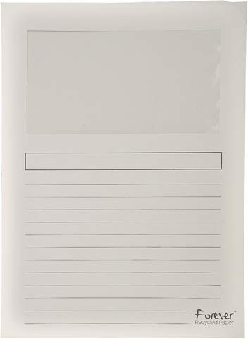 EXACOMPTA Sichtmappe Forever®, Karton (RC), 120 g/m², A4, 22 x 31 cm, weiß (100 Stück), Sie erhalten 1 Packung á 100 Stück von Exacompta