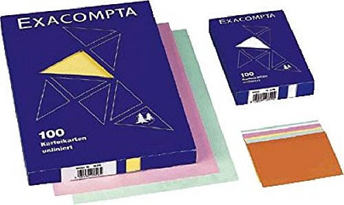 EXCACOMPTA Karteikarten, blanko/13316E, blau, A4, Inh. 100 von Exacompta