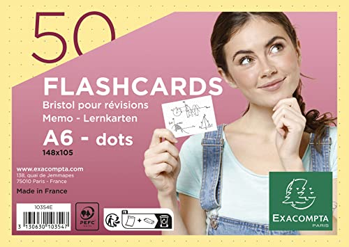 Exacompta 10354E 50er Pack Karteikarten gepunkted DIN A6 ideal für die Schule, zum Lernen von Vokabeln Flashcards Memo Lernkarten Lernkartei 148 x 105 mm gelb Exacompta 10354E 50er Pack Karteikarten gepunkted DIN A6 ideal für die Schule, zum Lernen von Vokabeln Flashcards Memo Lernkarten Lernkartei 148 x 105 mm gelb von Exacompta
