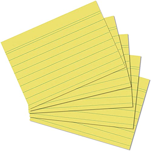 Exacompta 10820SE 100er Pack Premium Karteikarten liniert DIN A7 ideal für die Schule, zum Lernen von Vokabeln und passend zur Bunnybox Lernkartei 74 x 105 mm gelb Exacompta 10820SE 100er Pack Premium Karteikarten liniert DIN A7 ideal für die Schule, zum Lernen von Vokabeln und passend zur Bunnybox Lernkartei 74 x 105 mm gelb von Exacompta