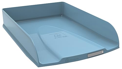 Exacompta 11133D Briefablage Combo STYLI Skandi aus Recycling-Kunststoff DIN A4+. Ideale Briefkörbe für Ihre Organisation. Robuste und stapelbare Ablagekörbe Blauer Engel Frostblau von Exacompta
