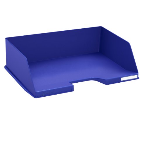 Exacompta - Referenz 112104D - Set mit 4 horizontalen Briefablagen COMBO MAXI - Maße 25,5x36,5x10,3 cm - für Dokumente im Format A4+ - mitternachtsblau von Exacompta