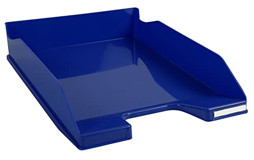 Exacompta 113204D 6er Pack Briefablage BeeBlue aus Recycling-Kunststoff DIN A4. Ideale Briefkörbe für Ihre Organisation. Stapelbare Ablagekörbe Marineblau Blauer Engel Combo Midi von Exacompta