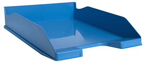 Exacompta 113283D 6er Pack Briefablage BeeBlue aus Recycling-Kunststoff DIN A4. Ideale Briefkörbe für Ihre Organisation. Stapelbare Ablagekörbe Türkis Blauer Engel Combo Midi von Exacompta