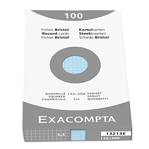 Exacompta 125 x 200 mm, kariert, Board für Druck blau von Exacompta