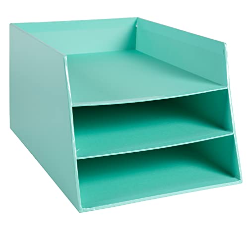 Exacompta 13463D Briefablage Aquarel aus extra starkem Karton mit 3 Fächern abgestuft für DIN A4+ Dokumente 35x29x19 cm Pastellfarbe Grün Briefkorb Ablagekorb Ablagebox Exacompta 13463D Briefablage Aquarel aus extra starkem Karton mit 3 Fächern abgestuft für DIN A4+ Dokumente 35x29x19 cm Pastellfarbe Grün Briefkorb Ablagekorb Ablagebox von Exacompta