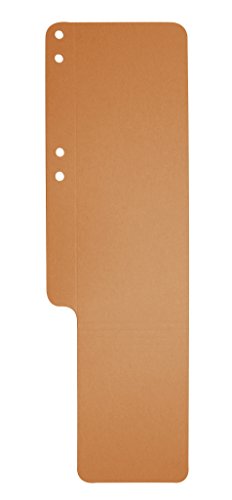 Exacompta 13709B 100er Pack Premium Aktenschwänze Exaflex aus Recycling Karton mit Seitenfalz genutet und gelocht, ideal für Exaflex Kanzlei Hängehefter für Büro Kanzlei und Anwälte, orange von Exacompta
