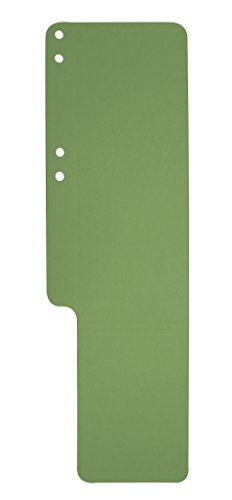 Exacompta 13725B Aktenschwänze (aus Recycling-Karton, 100 x 318 mm) 8 x 100er Pack, grün von Exacompta