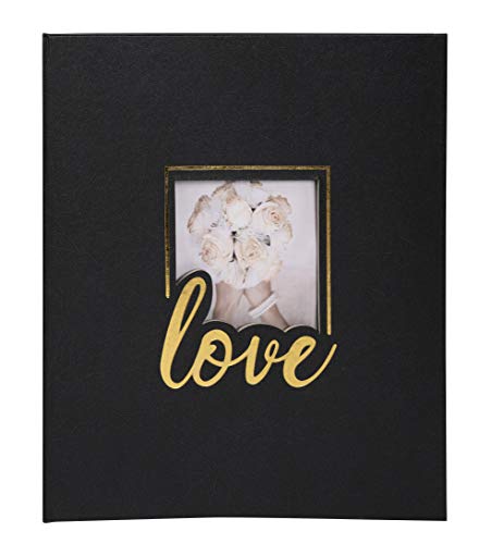 Exacompta 16506E Premium Fotoalbum Love mit 60 schwarzen Seiten, perfekt für Ihre Fotos zum selbstgestalten Fotobuch schwarz von Exacompta