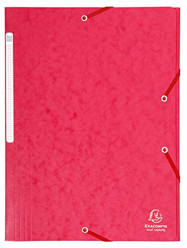 Exacompta 17109H 25er Pack Premium Eckspanner-Mappe. Aus extra starkem Colorspan-Karton DIN A4 mit 2 Gummizügen rot Sammelmappe Dokumentenmappe ideal für Büro und Schule Exacompta 17109H 25er Pack Premium Eckspanner-Mappe. Aus extra starkem Colorspan-Karton DIN A4 mit 2 Gummizügen rot Sammelmappe Dokumentenmappe ideal für Büro und Schule von Exacompta