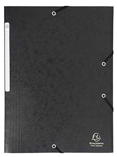 Exacompta 17116H 25er Pack Premium Einschlagmappe. Aus extra starkem Colorspan-Karton DIN A4 mit 2 Gummizügen und 3 Klappen schwarz Sammelmappe Dokumentenmappe ideal für Büro und Schule Exacompta 17116H 25er Pack Premium Einschlagmappe. Aus extra starkem Colorspan-Karton DIN A4 mit 2 Gummizügen und 3 Klappen schwarz Sammelmappe Dokumentenmappe ideal für Büro und Schule von Exacompta