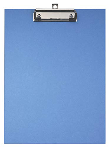 Exacompta 17292E Klemmbrett 23 x 32 cm für DIN A4, Halteklemme mit Öse zum Aufhängen, 1 Stück, blau von Exacompta