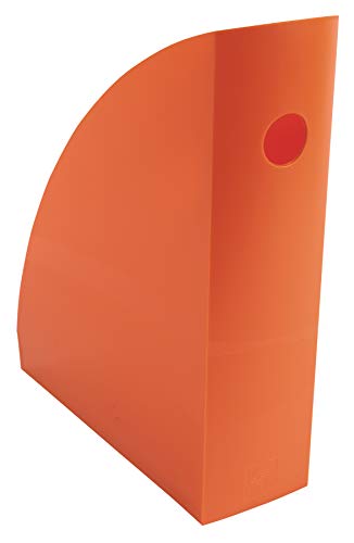 Exacompta 18288D Packung (mit 6 Stehsammler MAG-CUBE, 266x82x305 mm, für DIN A4+, robust und praktisch) 6 Stück mandarine von Exacompta