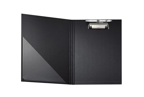Exacompta 18291E Premium Klemmbrett-Mappe. Mit stabilem Pappkern und Kunststoffbezug außen und innen für DIN A4 mit Tasche im Vorderdeckel mit Stiftehalter schwarz Exacompta 18291E Premium Klemmbrett-Mappe. Mit stabilem Pappkern und Kunststoffbezug außen und innen für DIN A4 mit Tasche im Vorderdeckel mit Stiftehalter schwarz von Exacompta