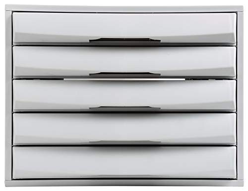 Exacompta 222040D Premium Ablagebox mit 5 geschlossenen Schubladen für DIN A4+ Dokumente. Belastbare Schubladenbox mit hoher Kapazität für mehr Platz auf dem Schreibtisch The Box lichtgrau Exacompta 222040D Premium Ablagebox mit 5 geschlossenen Schubladen für DIN A4+ Dokumente. Belastbare Schubladenbox mit hoher Kapazität für mehr Platz auf dem Schreibtisch The Box lichtgrau von Exacompta