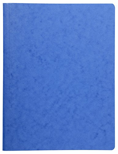 Exacompta 240125E Schnellhefter (aus 425g/qm Karton mit Federmechanik, ideal für DIN A4, Format 24 x 32 cm, für gelochte Dokumente) 1 Stück blau von Exacompta