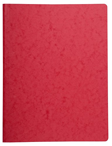Exacompta 240175E Schnellhefter (aus 425g/qm Karton mit Federmechanik, ideal für DIN A4, Format 24 x 32 cm, für gelochte Dokumente) 1 Stück rot von Exacompta