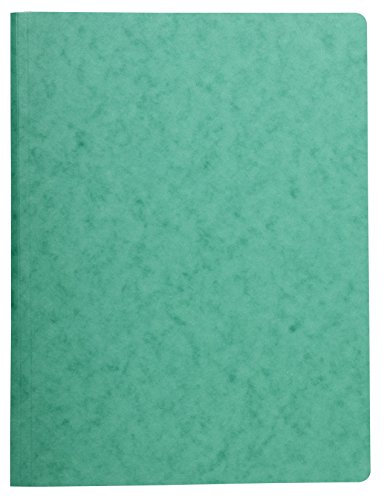 Exacompta 240195E Schnellhefter (aus 425g/qm Karton mit Federmechanik, ideal für DIN A4, Format 24 x 32 cm, für gelochte Dokumente) 1 Stück grün von Exacompta