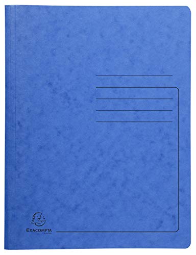 Exacompta 240222E Spiralhefter Colorspan bedruckt, 24 x 32cm, für DIN A4, bis zu 300 Blatt, 1 Stück, blau von Exacompta