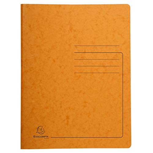 Exacompta 240224E Spiralhefter Colorspan bedruckt, 24 x 32cm, für DIN A4, bis zu 300 Blatt, 1 Stück, orange von Exacompta