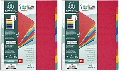 Exacompta 2410E Premium-Register für DIN A4 MAXI aus starkem Colorspankarton 10-teilig volle Höhe 24 x 30 cm vollfarbig 10 Farben mit Indexseite zum selbstgestalten Trennblätter Trennstreifen Exacompta 2410E Premium-Register für DIN A4 MAXI aus starkem Colorspankarton 10-teilig volle Höhe 24 x 30 cm vollfarbig 10 Farben mit Indexseite zum selbstgestalten Trennblätter Trennstreifen von Exacompta
