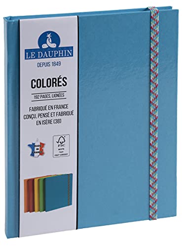 Exacompta 267212D Le Dauphin Notizbuch mit 192 linierten Seiten Maße 22,0 x 17,0 cm Farbe: Blau von Exacompta