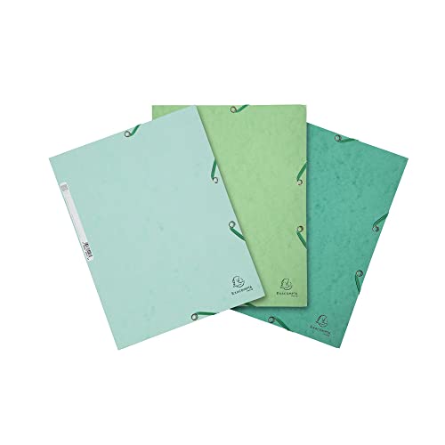 Exacompta 55573E 3er Pack Einschlagmappen Camaieu. Aus Colorspan-Karton 3 Innenklappen und 2 Gummizügen DIN A4 farbig sortiert(grün, lindgrün, pastellgrün) Sammelmappe für Büro und Schule Exacompta 55573E 3er Pack Einschlagmappen Camaieu. Aus Colorspan-Karton 3 Innenklappen und 2 Gummizügen DIN A4 farbig sortiert(grün, lindgrün, pastellgrün) Sammelmappe für Büro und Schule von Exacompta