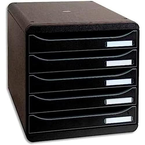 Exacompta 309714D Premium Ablagebox mit 5 Schubladen für DIN A4+ Dokumente. Stapelbare Schubladenbox mit hoher Kapazität für mehr Platz auf dem Schreibtisch Big Box Plus EcoBlack Schwarz Exacompta 309714D Premium Ablagebox mit 5 Schubladen für DIN A4+ Dokumente. Stapelbare Schubladenbox mit hoher Kapazität für mehr Platz auf dem Schreibtisch Big Box Plus EcoBlack Schwarz von Exacompta
