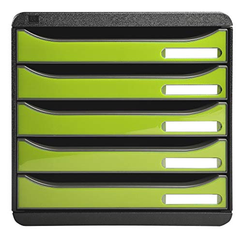 Exacompta 3097225D Premium Ablagebox mit 5 Schubladen für DIN A4+ Dokumente. Stapelbare Schubladenbox mit hoher Kapazität für mehr Platz auf dem Schreibtisch Big Box Iderama Schwarz|Anisgrün Exacompta 3097225D Premium Ablagebox mit 5 Schubladen für DIN A4+ Dokumente. Stapelbare Schubladenbox mit hoher Kapazität für mehr Platz auf dem Schreibtisch Big Box Iderama Schwarz|Anisgrün von Exacompta