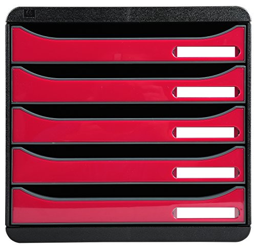 Exacompta 3097284D Premium Ablagebox mit 5 Schubladen für DIN A4+ Dokumente. Stapelbare Schubladenbox mit hoher Kapazität für mehr Platz auf dem Schreibtisch Big Box Iderama Schwarz|Himbeer Exacompta 3097284D Premium Ablagebox mit 5 Schubladen für DIN A4+ Dokumente. Stapelbare Schubladenbox mit hoher Kapazität für mehr Platz auf dem Schreibtisch Big Box Iderama Schwarz|Himbeer von Exacompta