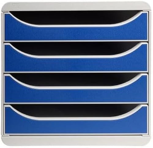 Exacompta 310003D Premium Ablagebox mit 4 Schubladen für DIN A4+ Dokumente. Belastbare Schubladenbox mit hoher Kapazität für mehr Platz auf dem Schreibtisch Big Box Office Lichtgrau|Blau Exacompta 310003D Premium Ablagebox mit 4 Schubladen für DIN A4+ Dokumente. Belastbare Schubladenbox mit hoher Kapazität für mehr Platz auf dem Schreibtisch Big Box Office Lichtgrau|Blau von Exacompta