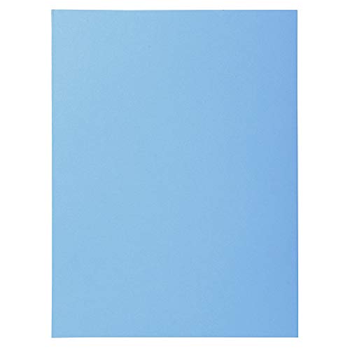 Exacompta 340010E 100er Pack Aktendeckel SUPER für DIN A4 in Pastellfarben PEFC™zertifizierte intensivblau ideal für das Büro und Schule und die mobile Organisation von Exacompta