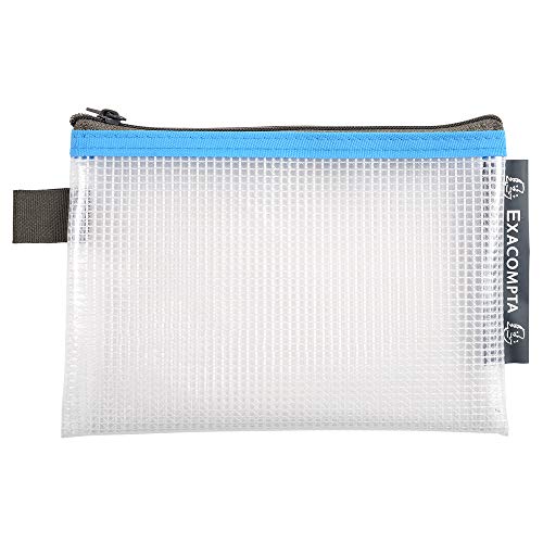 Exacompta 34120E Hülle EVA mit Reisverschluss aus flexiblem Kunststoff DIN A6 1 Stück Zufallsfarbe ideal für Büromaterial und Accesoires Federtasche Dokumentenmatte Etui von Exacompta