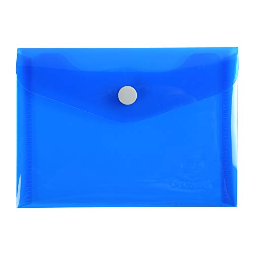 Exacompta 34430E Idera Druckknopf Tasche für Format 8, 8 x 12, 5 cm (B7) aus Polypropylen, zufällige Farbauswahl von Exacompta