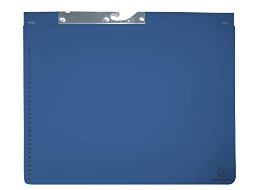 Exacompta 353107B Pendelhefter (1 Abheftvorrichtung, 320 g/qm, dehnbare Tasche im Rücken) 1 Stück blau von Exacompta