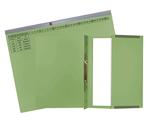 Exacompta 370125B 25er Pack Premium Kanzlei Hängehefter Exaflex Linksheftung, aus extra starkem Recycling Karton mit dehnbarer Tasche für Büro Kanzlei und Anwälte Blauer Engel Grün von Exacompta