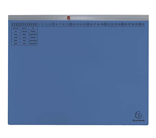 Exacompta 370207B Exaflex Premium Kanzlei-Hängehefter (1 Abheftvorrichtung, Rechtsheftung) 1 Stück, blau von Exacompta